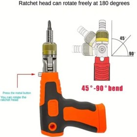 تصویر ست پیچ گوشتی ضامن دار بکسی کمری مدل 2882A- گجت امازون - نسخه اصل 16PCS Ratchet Screwdriver set