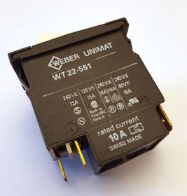 تصویر کلید راکر رله دار WEEBER UNIMAT آمپر۱۴ مدل wt22-555 