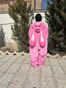 تصویر پتو تنپوش خرگوش صورتی 