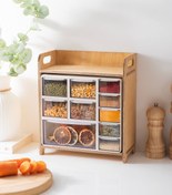 تصویر جا ادویه 10 کشو دسته دار کوچک - کد 2142509 