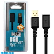 تصویر کابل افزایش طول USB2.0 به طول 3 متر کی نت پلاس مدل K-Net plus USB 2.0 Extension cable KP-CUE2030 