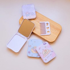 تصویر ست آینه و شانه فانتزی رنگ آبی برای کودکان 