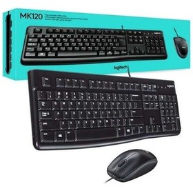 تصویر ست ماوس و کیبورد لاجيتک مدل MK120 باسيم Mouse and Keyboard Logitech MK120 Wired