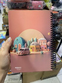 تصویر دفتر 100 برگ جلد سخت کلاسیک 