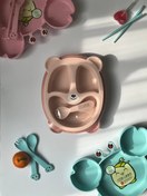 تصویر سرویس غذا خوری کودک - خرسی زرد 