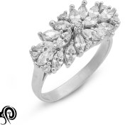 تصویر انگشتر نقره زنانه مجلسی جواهری مدل RI K45 