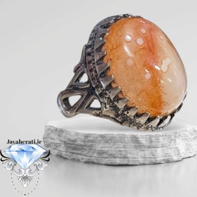تصویر انگشتر مردانه دُر خوشرنگ و معدنی 