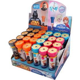 تصویر آبنبات چراغ قوه ای گانز Gunz Star Wars And Frozen Flashlight Candy 