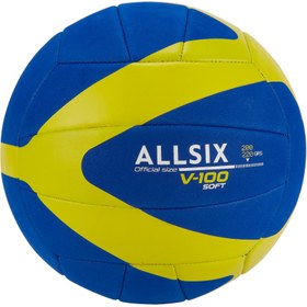 تصویر توپ والیبال ALLSIX V100 SOFT 200 سایز5- آبی/ زرد 