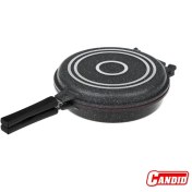 تصویر تابه دو طرفه گرانیتی کاندید گرد سایز 28 به همراه درب پیرکس 