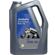 تصویر روغن موتور آیسین 20w50 sn plus تمام سینتیتیک چهار لیتری 