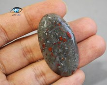 تصویر سنگ خون طبیعی بیضی 10.2 گرم 