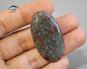 تصویر سنگ خون طبیعی بیضی 10.2 گرم 