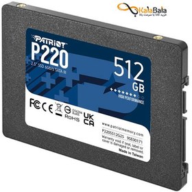 تصویر هارد اینترنال پتریوت مدل P220 • ظرفیت 512GB 