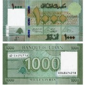تصویر اسکناس ۱۰۰۰ لیره لبنان 