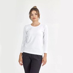 تصویر آندر اسکراب پزشکی سفید کتان آستین بلند چیزگی مدیکال 