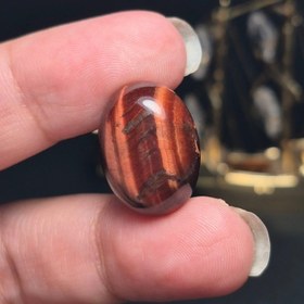 تصویر نگین سنگ طبیعی چشم شاهین معدنی کد 60512 