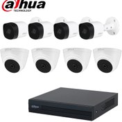 تصویر پک دوربین مداربسته 8 کانال 2 مگاپیکسل HDCVI داهوا مدل T1-B2A21 Dahua CCTV HDCVI 8ch 2mp T1-B2A21 Package