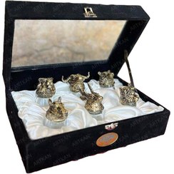 تصویر ست هدیه شات حیوانات آرت مدل جیر ۶ عددی 