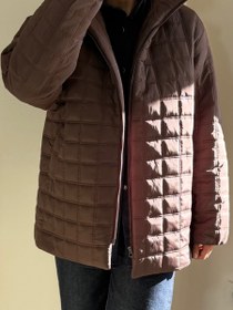 تصویر کاپشن پافر - قهوه ای / M(38-40) / 85 
