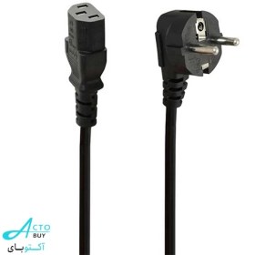 تصویر کابل برق 3 پین لپ تاپ رویال طول 1.8 متر royal 3 pin laptop power cable length 1.8 meter