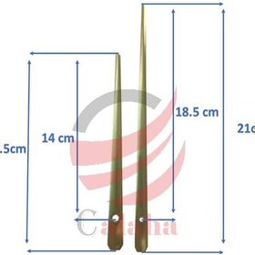 تصویر عقربه ساعت دیواری 21 سانتی طلایی 