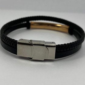 تصویر دستبند چرم مردانه کارتیه کد 14 Cartier men's leather bracelet; code 14