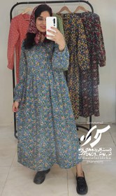 تصویر پیراهن بابونه - سایز یک / کد شش Linen dress