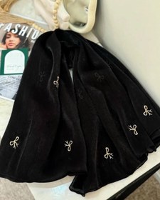 تصویر شال پاپیون - زرشکی 