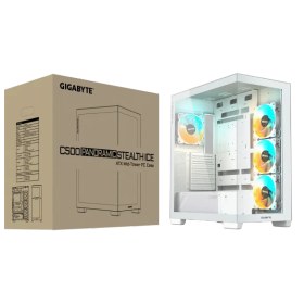 تصویر کیس گیمینگ گیگابایت C500 PANORAMIC STEALTH ICE 