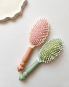 تصویر برس پاستیلی دسته عروسکی - صورتی 