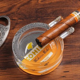 تصویر زیرسیگاری شیشه ای کوهیبا Cohiba Glass Ashtray ASH-10C 