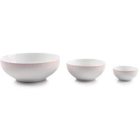 تصویر سرویس چینی زرین 6 نفره پیاله ساکورا صورتی (13 پارچه) Zarin Iran ItaliaF Sakura-Pink 13 Pieces Porcelain Bowl Set