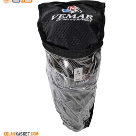 تصویر محافظ زانو موتور سواری VEMAR طرح کربن BLK VEMAR motorcycle knee protector carbon design BLK