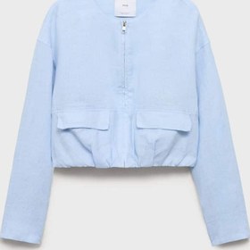 تصویر کوتون کراپ جیب‌دار - مانگو - MANGO - اورجینال- 924816896 