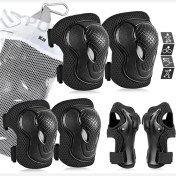 تصویر ست لوازم ایمنی اسکیت کودک AresKo مدل ۶ تکه با طراحی ارگونومیک 