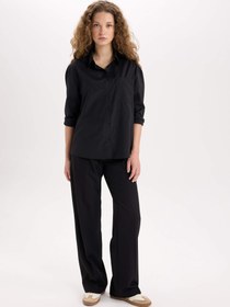 تصویر شومیز زنانه مشکی دفکتو 