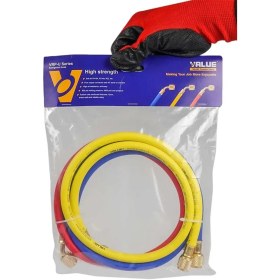 تصویر شیلنگ شارژ گاز 180 سانتی متری ولئو R22 و R134 (بسته3عددی) 