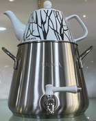 تصویر کتری و قوری شیردار کاراجا ترکیه مات 5 لیتر karaga karaja karaca made in turkey