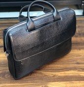 تصویر کیف دیپلامات چرم طبیعی فلوتر مشکی Black Diplomat Briefcase – Natural Floater Leather