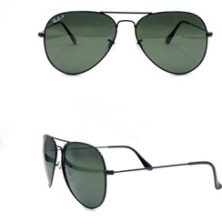 تصویر عینک آفتابی ریبن سایز بزرگ مدل Ray ban RB3026 مشکی عدسی سبز 