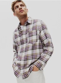 تصویر پیراهن چهارخانه با فیت معمولی برند H&M Checked Regular Fit Shirt