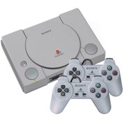 تصویر پلی استیشن یک همراه دو دسته کارکرده استوک playstation one stock