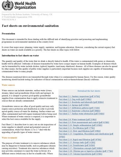 خرید و قیمت دانلود کتاب Fact Sheets On Environmental Sanitation ...