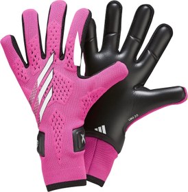 تصویر دستکش دروازه بانی آدیداس سرخابی مشکی اورجینال سایز ۸-۹-۱۰ - سایز Adidas predator goalkeeper gloves