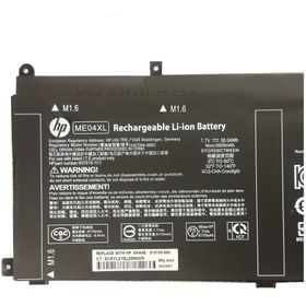 تصویر باتری لپ تاپ اچ‌پی ME04XL ظرفیت ۶۰۰۰ میلی‌آمپر ۴ سلولی 