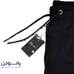 تصویر شلوار اسلش جاگر مردانه مشکی با گلدوزی آدیداس 