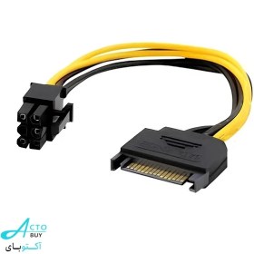 تصویر کابل برق ساتا 15 پین به 6 پین رویال SATA power cable 15 pin to 6 pin Royal