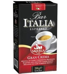 تصویر پودر قهوه ITALIA پاکت وکيوم250 گرم SAQUELLA مدل GRAN CREMA SAQUELLA ESPRESSO GRAN CREMA 250gr