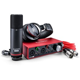 تصویر پکیج استودیویی فوکوسرایت مدل Focusrite scarlett 2i2 Studio 3rd Gen 